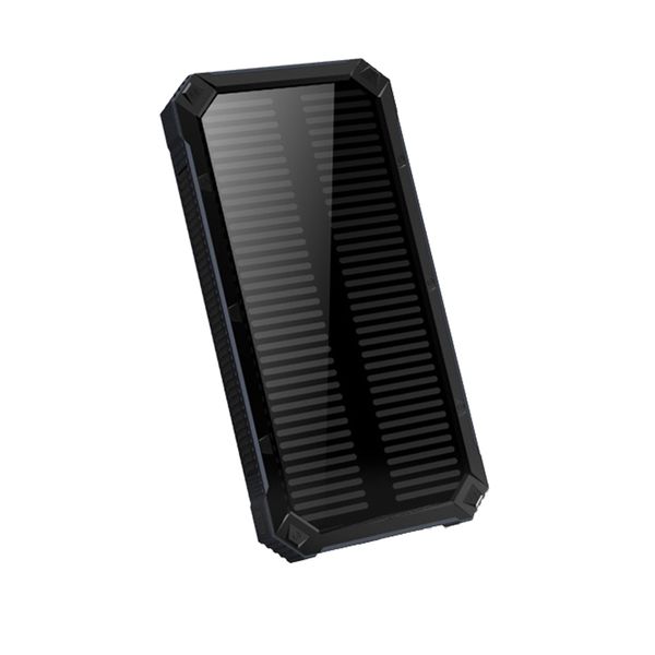 20000mAh Solar Charging External Power Bank - Black