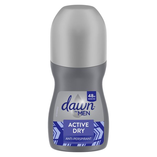 Dawn Men Active Dry Anti Perspirant Roll-On - 45ml (6 Pack)