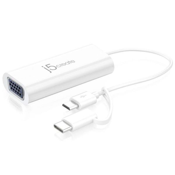 J5 Create USB-C/microUSB to VGA Adapter