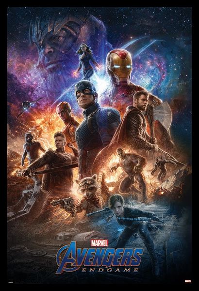 Avengers: Endgame - Movie Poster with Black Frame