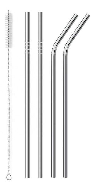 4 Piece Stainless Steel Straws