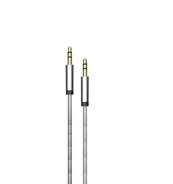 Pure Copper Wire 3.5mm Aux Audio 1m Nylon Cable For IOS &amp; Android