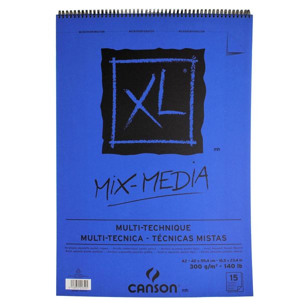 Canson XL Mix Media Spiral bound 15S A2 300G