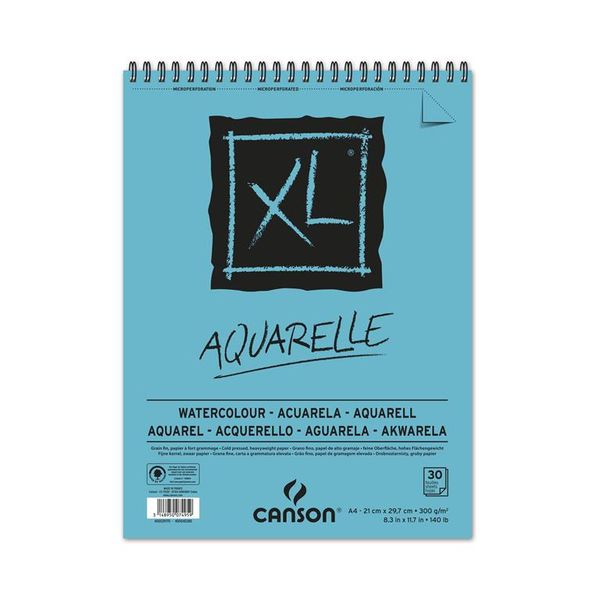 Canson XL Aquarelle Spiral bound 30S A4 300G