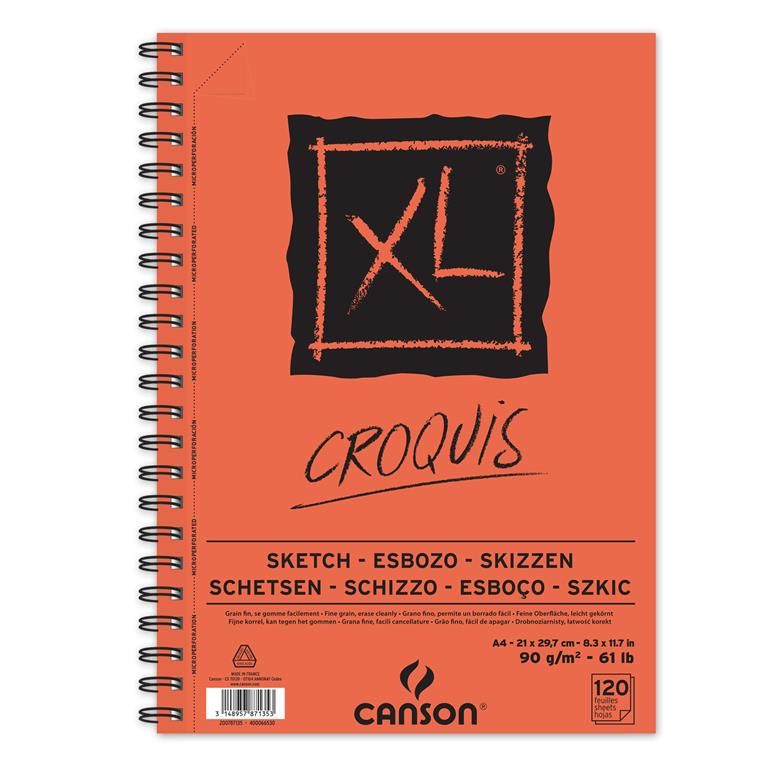Canson XL Sketch Croquis Spiral bound 120S A4 SPGDCO 90G Shop Today