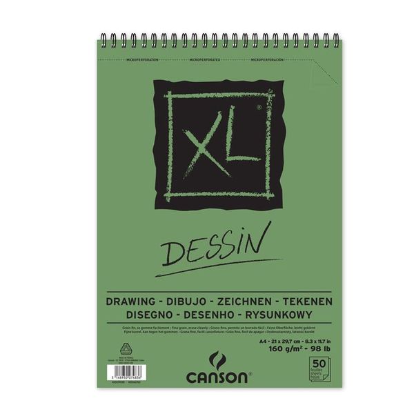 Canson XL Drawing Spiral bound 50S A4 160G