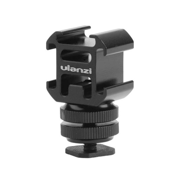 Aluminium Triple Hot Shoe Mount Adapter Accessory + Triple Shot Bracket