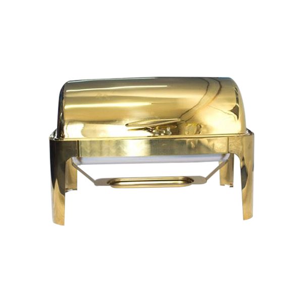 Rectangular Roll top Chafing Dish - Gold