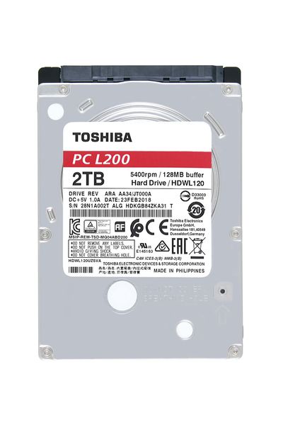 Toshiba L200 2TB HDWL120UZSVA 9.5mm 2.5'' HDD
