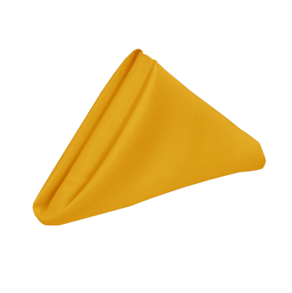 Set of 10 Polyester Napkins 50x50cm- Yellow