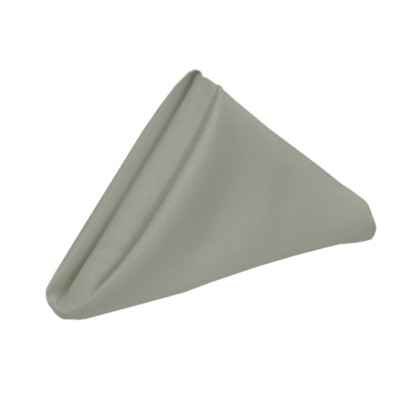 Set of 10 Polyester Napkins 50x50cm- Silver