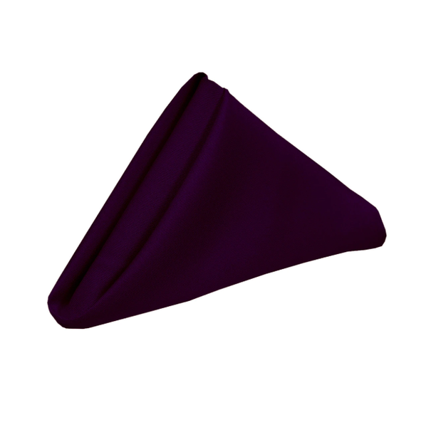 Set of 10 Polyester Napkins 50x50cm- Plum