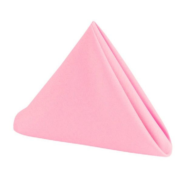 Set of 10 Polyester Napkins 50x50cm- Pink