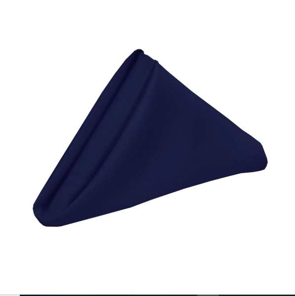 Set of 10 Polyester Napkins 50x50cm- Navy Blue