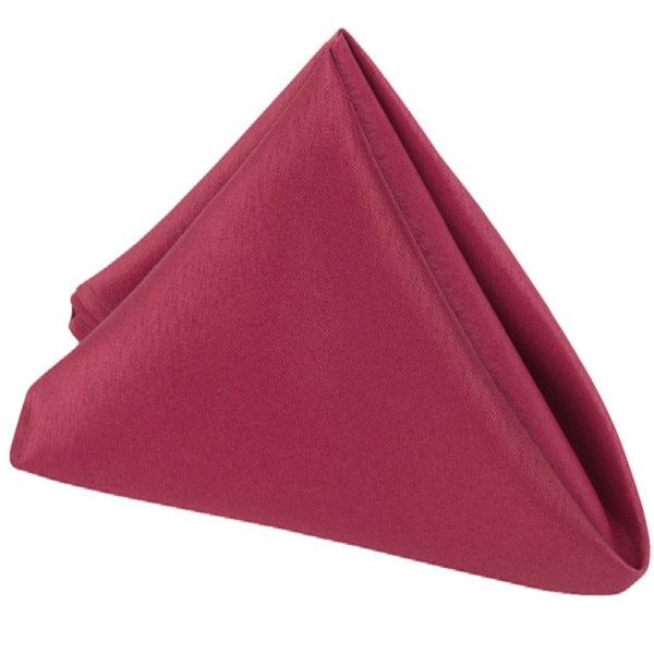 Set of 10 Polyester Napkins 50x50cm- Burgundy