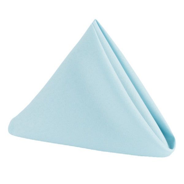Set of 10 Polyester Napkins 50x50cm- Baby Blue