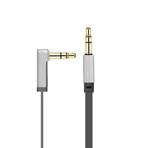 Flat Male to Male 1.5m AUX Audio 3.5mm Cable Car Elbow