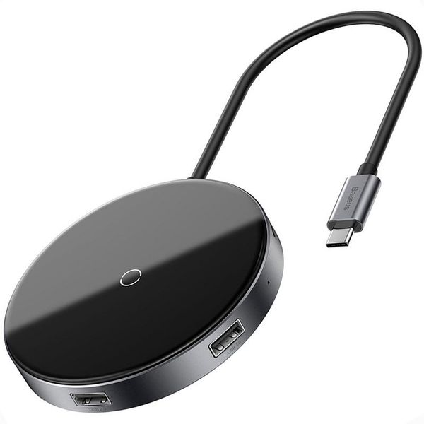Baseus 10W 2A Wireless Charging HUB Type-C to USB 3.0*1/USB 2.0*2/HDMI/PD