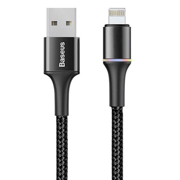 Baseus 2.4A/2A Halo Colour LED USB Type-A 2.0 to Lightning Cable