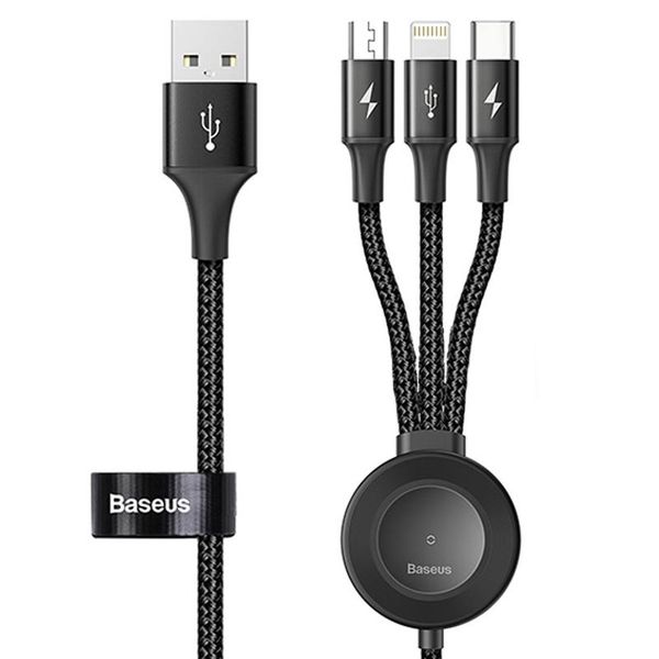 Baseus 1.2m - 3.5A 4in1 USB Type-A to Apple Watch, Micro, Lightning, Type-C