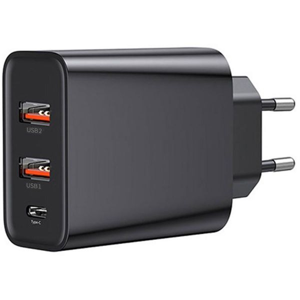 Baseus 6A PPS 3-Output Quick Charger USB Type-C/Type-A x2 PD3.0+QC3.0 60W