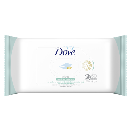 Baby Dove Sensitive Moisture Wipes - 12 x 50 Wipes