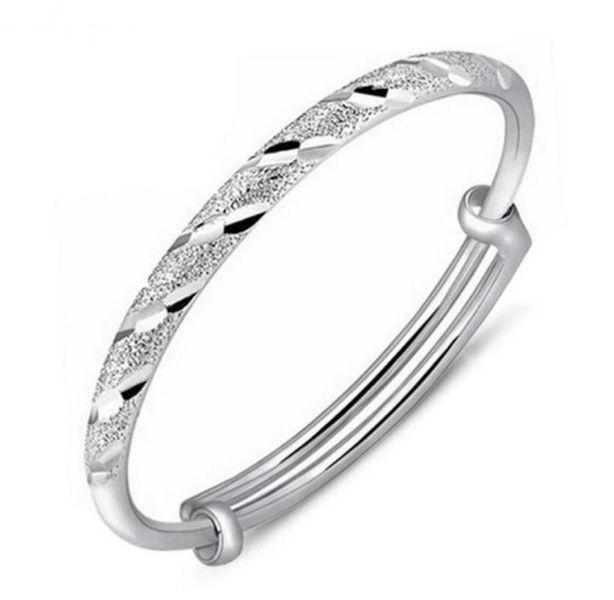 Sterling Silver Bohemian Carving Adjustable Bangle