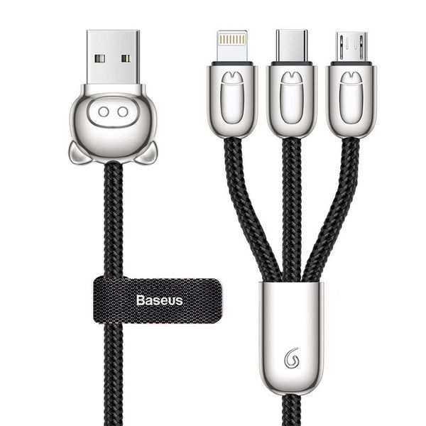 Baseus 1.2m - 3.5A 3in1 L.P. USB Type-A 2.0 to Lightning, Micro &amp; Type-C