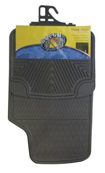 Rough &amp; Tough 4 Piece Rubber Car Mat Set