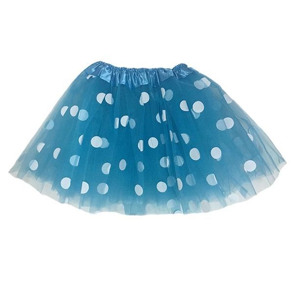 Blue Polka Dot Tutu Skirt (Age 3-6)