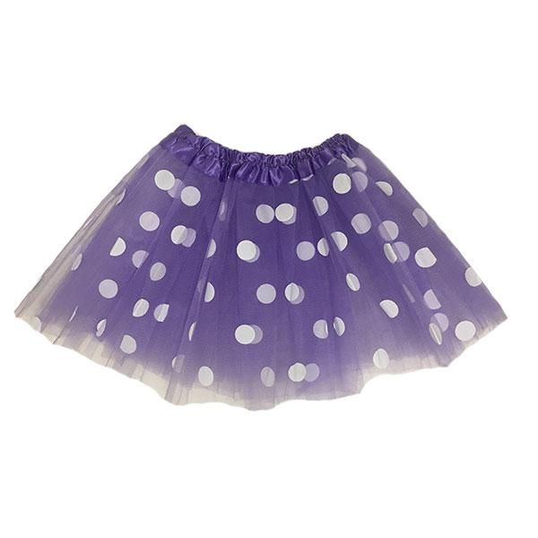 Purple Polka Dot Tutu Skirt (Age 3-6)
