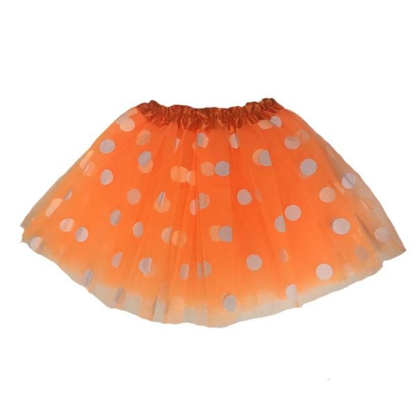 Orange Polka Dot Tutu Skirt (Age 3-6)