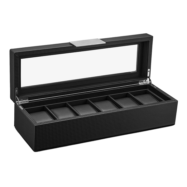 Triton Luxury 6 Slot Carbon Fibre Watch Organiser Box