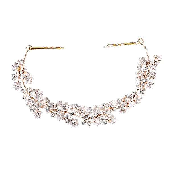 Olive Tree - Metal Flower &amp; Leaf Headband - Bridal / Formal Event