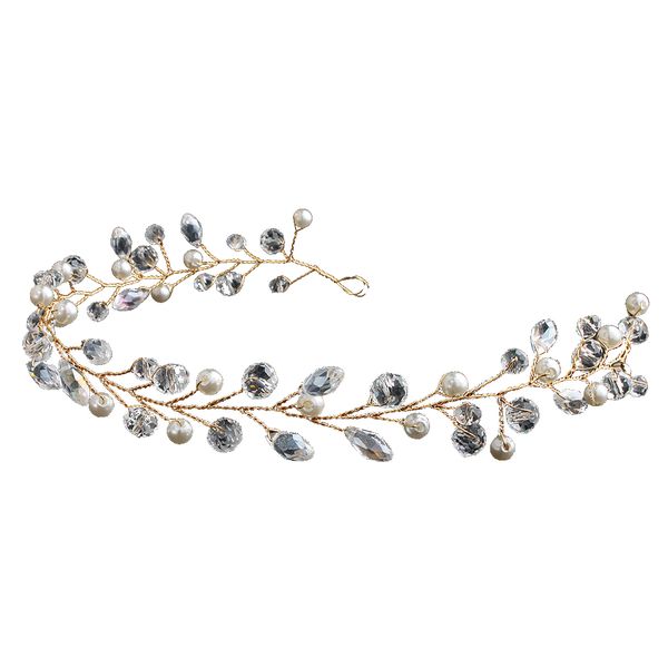 Olive Tree - Crystal &amp; Pearl Styled Headband - Bridal / Formal Event
