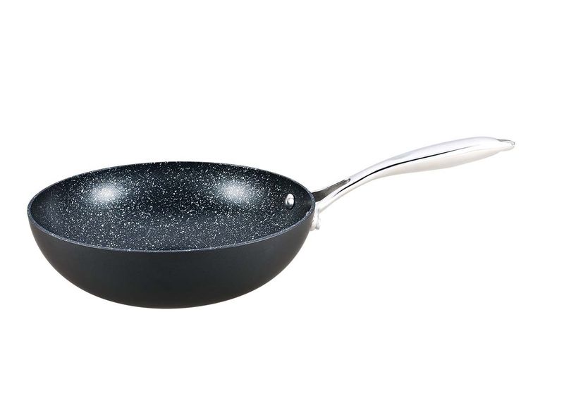 Herenthal 28cm Marble Coating Wok - Black
