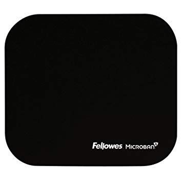 Fellowes Microban Mouse Pad with Anti-bacterial Protection - Black
