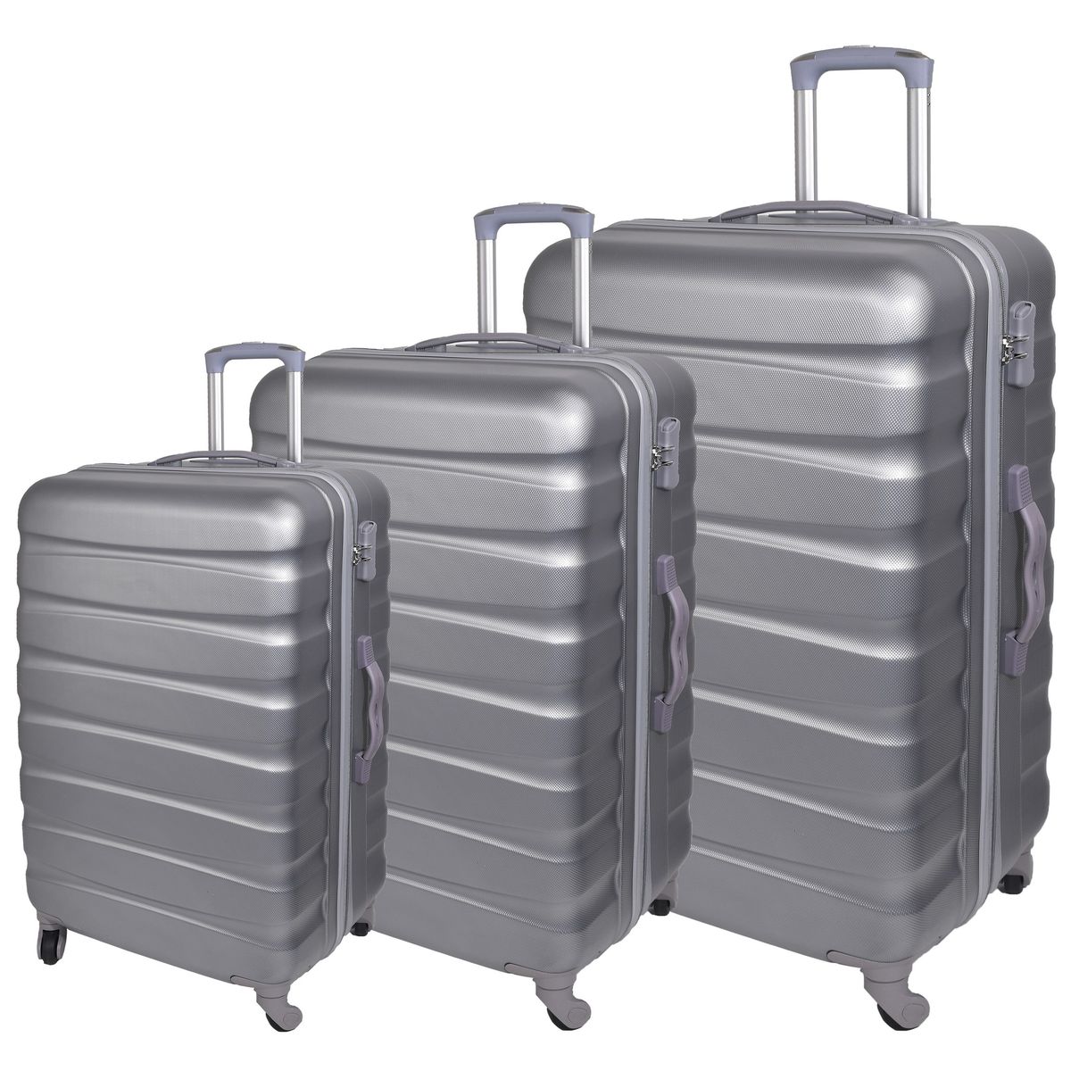Marco Europe Luggage Suitcase Set 3Piece Steel Grey Buy Online