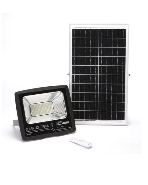 120W GDPLUS Solar Garden Outdoor Spotlight With Remote - GD-8120
