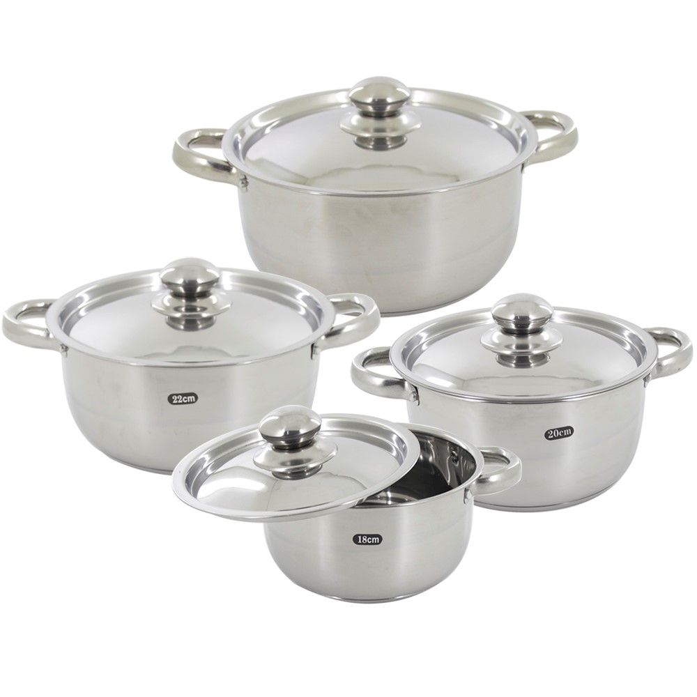 Stainless Steel Cookware 8Piece Set Shop Today. Get it Tomorrow