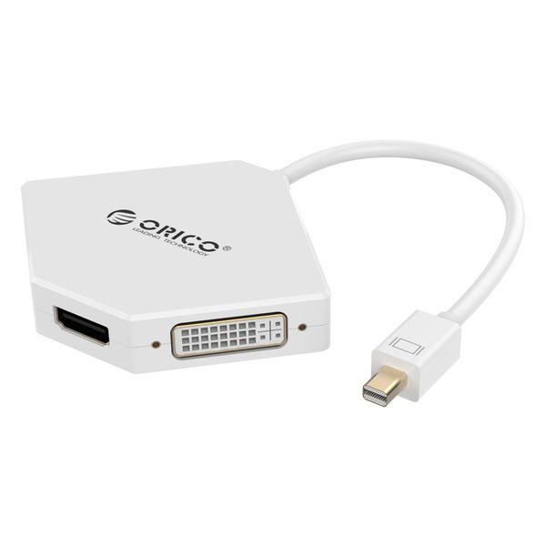 Orico Mini DisplayPort to HDMI|DVI|VGA Adapter - White