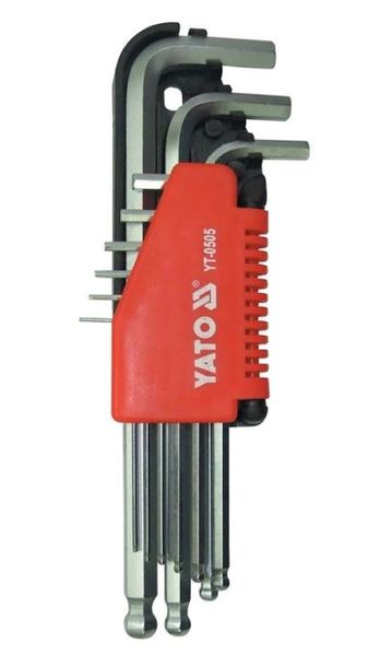 Yato Hex Key Set Ball - End 9pcs