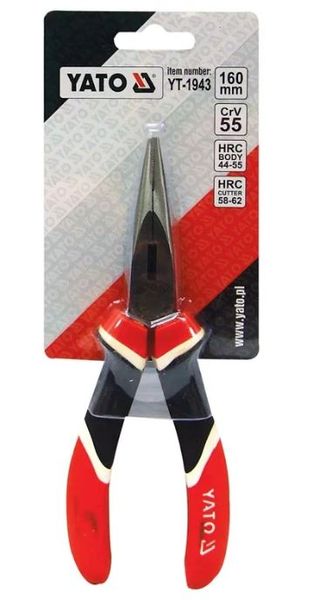 Yato Long Nose Pliers - Industrial - 160mm