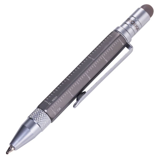 Troika Multitasking Mini Ballpoint Pen Construction Liliput - Titanium Colour