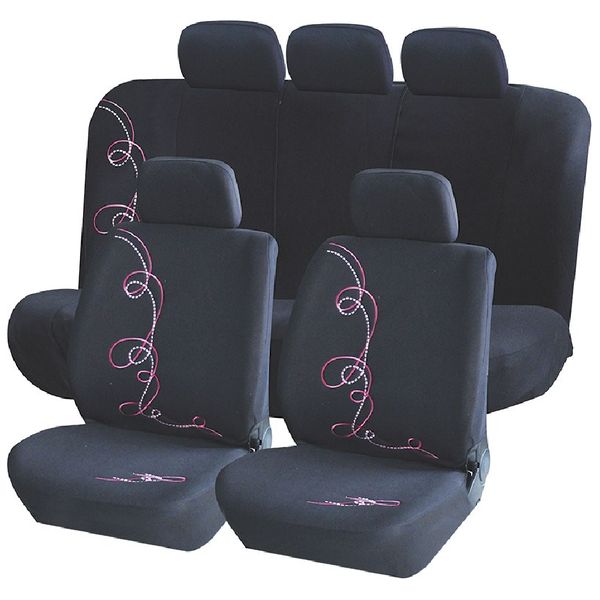 AutoGear - Ladies Curve Design Seat Cover Set - 9 Pc