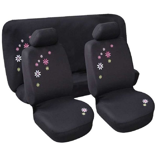 AutoGear - 6Pc Seat Cover Set - Flower Design