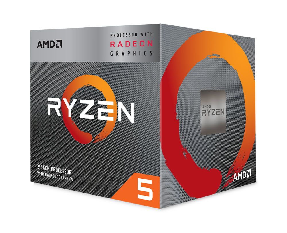 AMD RYZEN 5 3400G 4-CORE 6MB AM4 APU RADEON graphics & wraith stealth ...