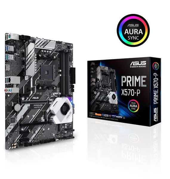 ASUS PRIME X570-P AMD AM4 PCIe 4.0 dual M.2 DDR4 Aura Sync ATX motherboard