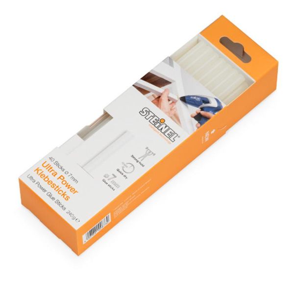 Steinel 7mm Ultra Power Glue Sticks in a pack of 16 sticks
