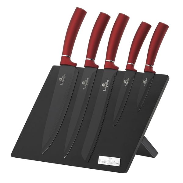 Berlinger Haus 6-Piece Non-Stick Coating Knife Set - Burgundy
